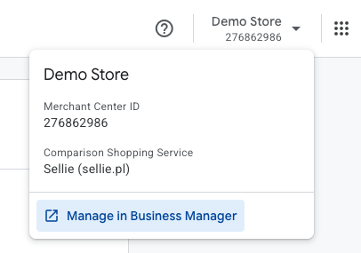 Google Merchant Center Account ID